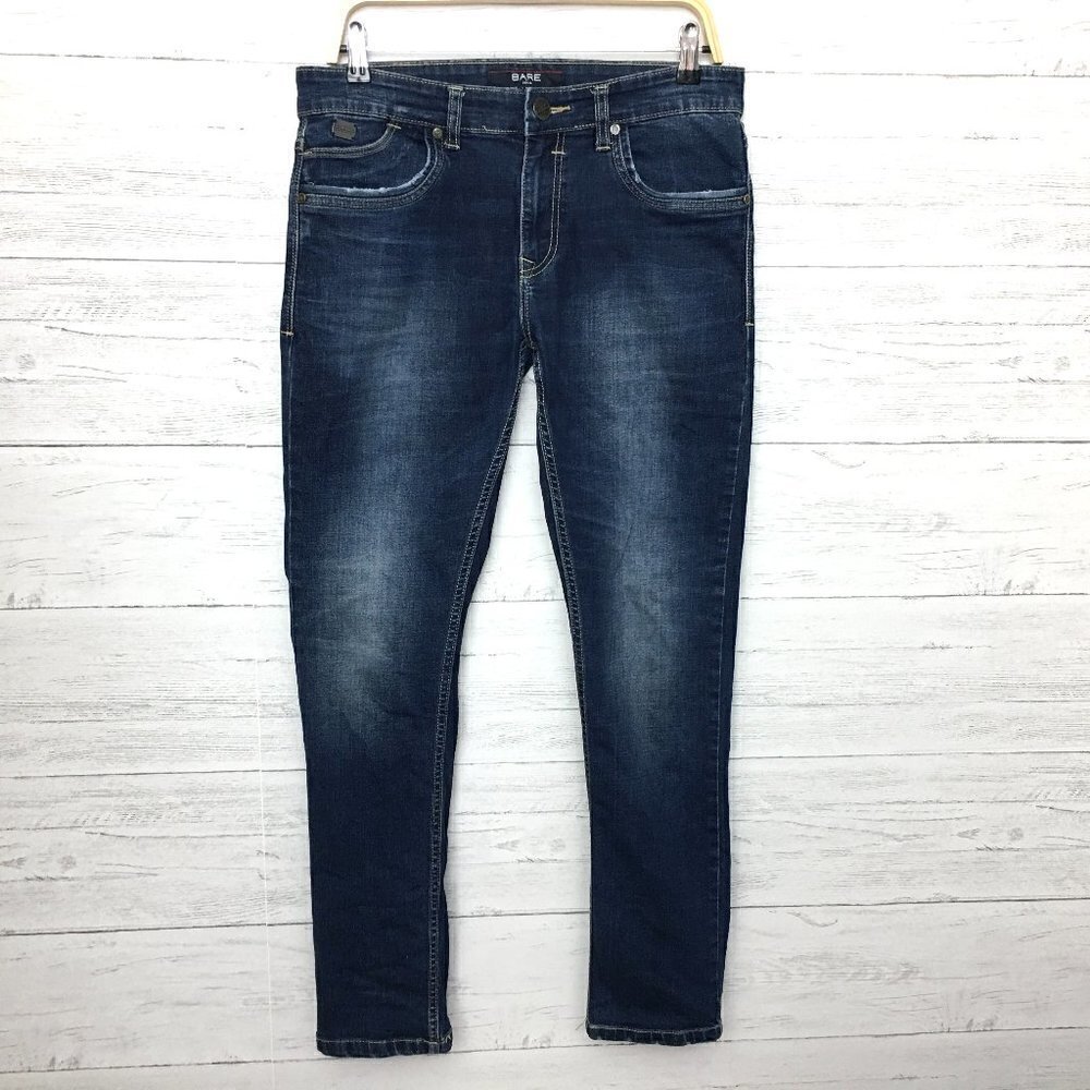 Bare Denim Men's Jeans Straight Leg Stretch Dark Wash size 32 x 30